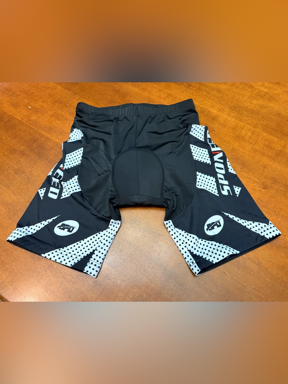 Sponeed Men's Padded Signature Polka Dot Cycling Shorts NWT Size XL